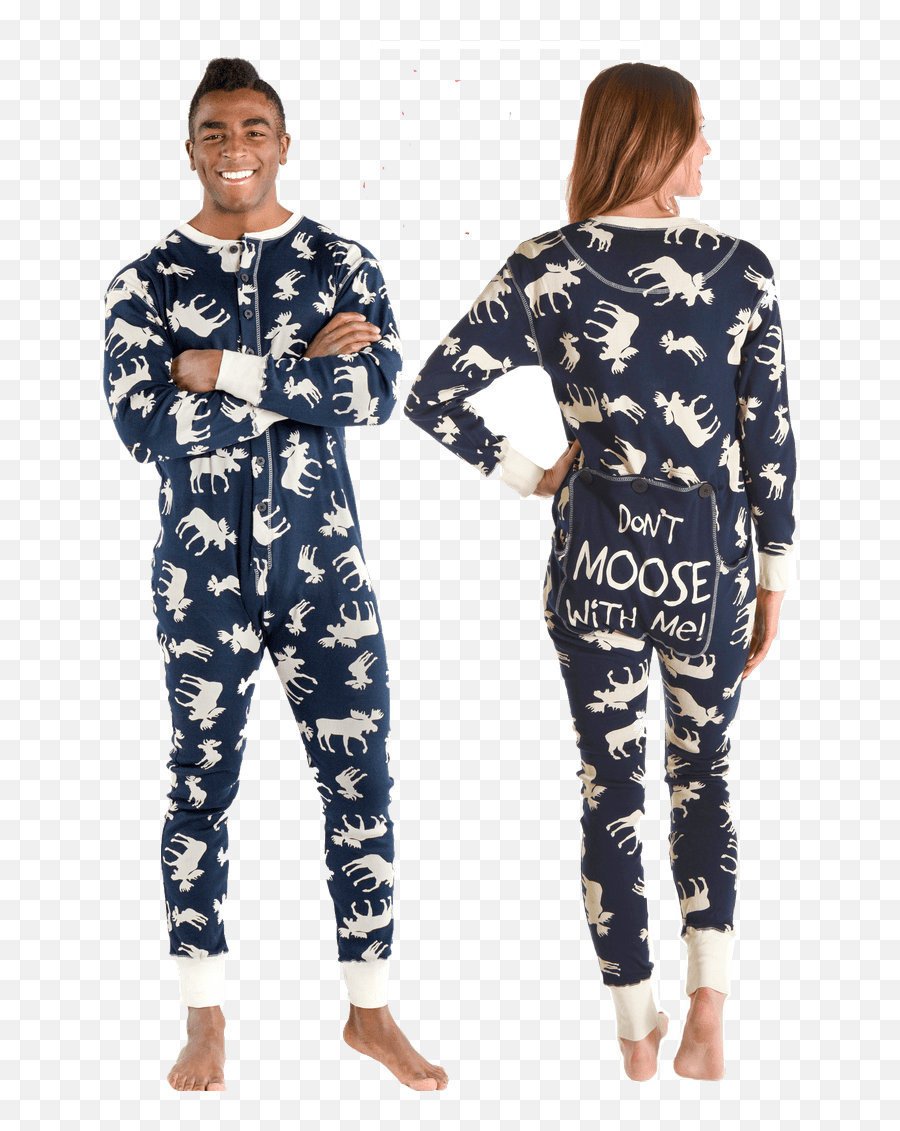 Lazy One Adult Unisex Classic Moose Flapjack In Navy - Flapjack Onesie Emoji,Soft Pj Pants Emojis