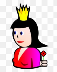 Queen Of Hearts Card Png - Playing Card Simple Queen Emoji,Dame Emoticons