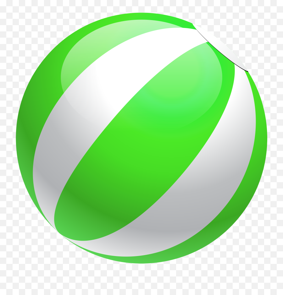 Transparent Green Beach Ball Clipart - Leaf Clip Art Emoji,Beach Ball Emoji