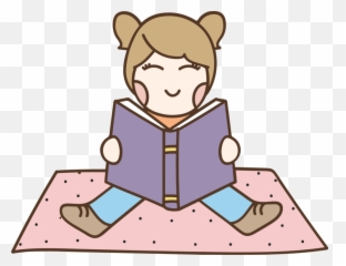 Girl Emoji - Sitting On A Blanket Clipart,Reading Emoji Png Transparent