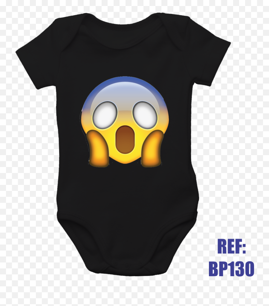 Body Infantil Assustado Roupinha Bebê - Infant Bodysuit Emoji,Emoticons Do Whatsapp De Assustado