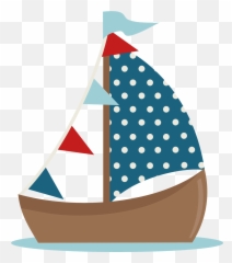 Waves Clipart Sailboat Waves Sailboat - Cute Sail Boat Cartoon Emoji,Sailboat Emoji