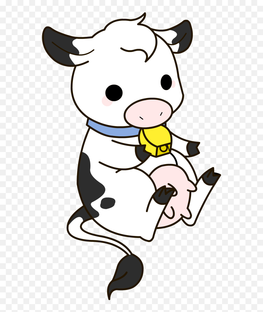 Chibi Cow As An Illustration Free Image Download - Strawberry Cow Coloring Page Emoji,Chibi Suprised Emotion