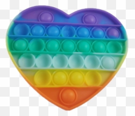 Push Pop Bubble Rainbow Heart Sensory Toy For Autism Stress Reliever Push Pop Bubble Fidget Toy Silicone Bubble Toy Squeeze Pop It Fidget Toy For - Popping Toy Transparent Background Emoji,Emotion Mirror Toy For Toddler