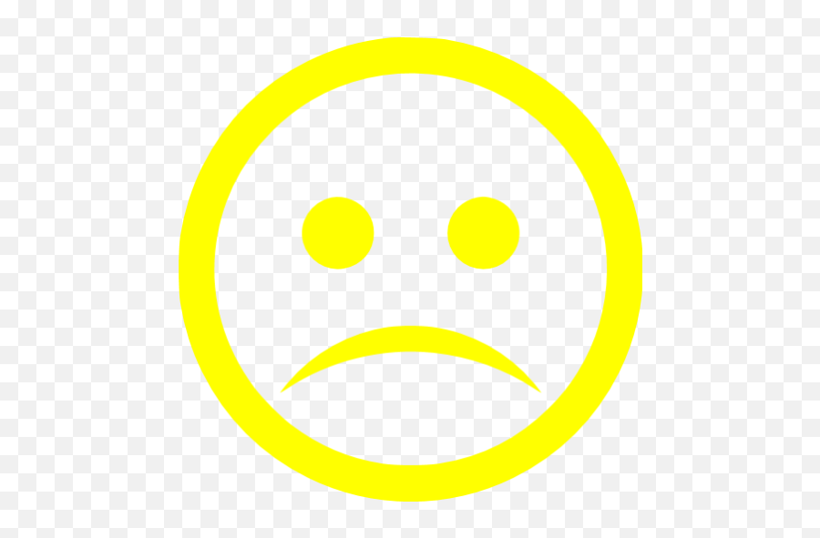 Yellow Sad Icon - Free Yellow Emoticon Icons Emoji,Sad Baby Yellow Emoticon