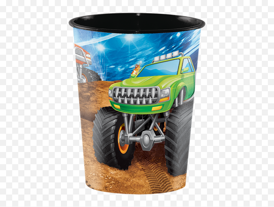 Monster Truck Birthday Party Supplies - Monster Truck Cup Emoji,Monster Truck Emoji