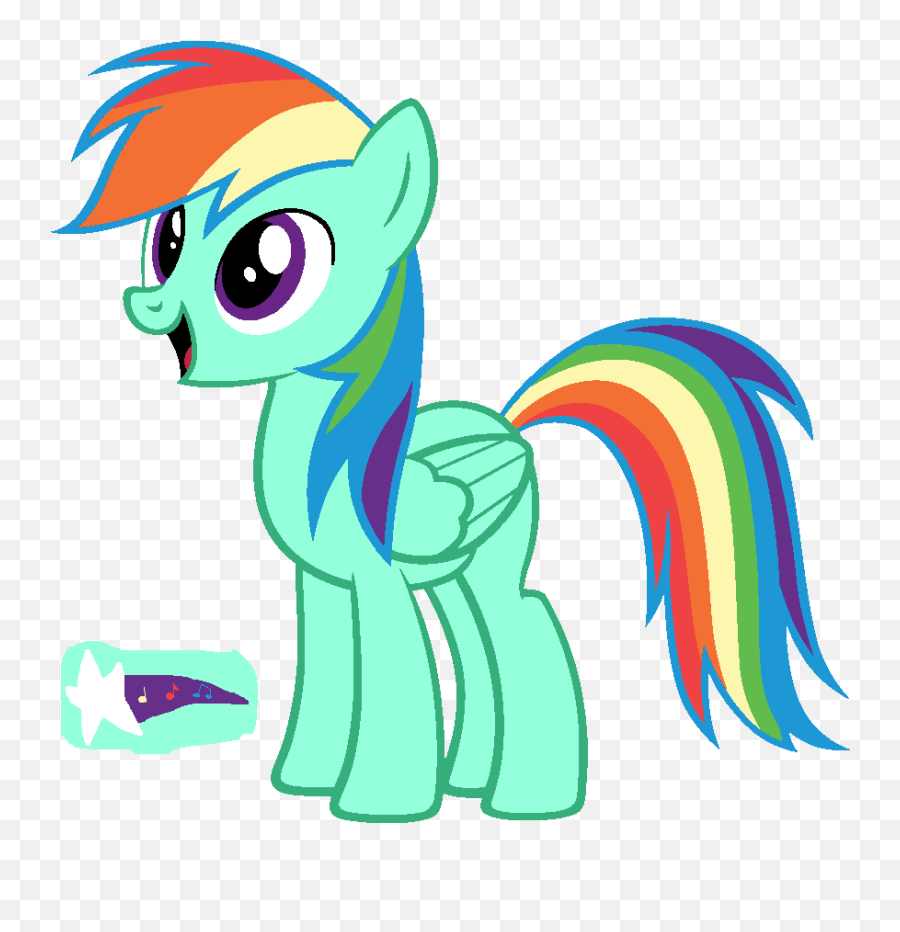 Rainbow Surf - Imagenes De Pony Para Dibujar Clipart Full Emoji,Emojis De Unicornios