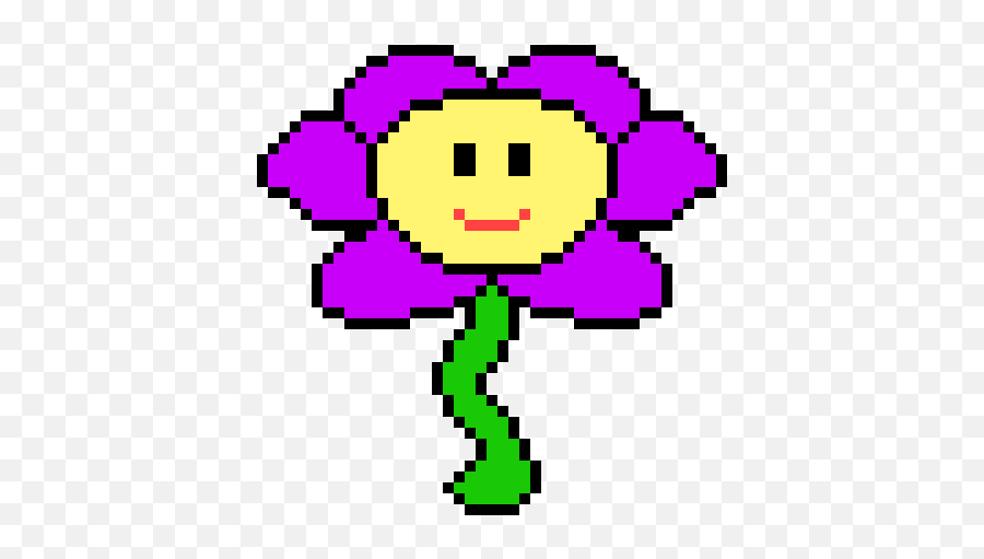 Mope Mope Flower Pixel Art Maker Emoji,Smiling Emoticon With Flower