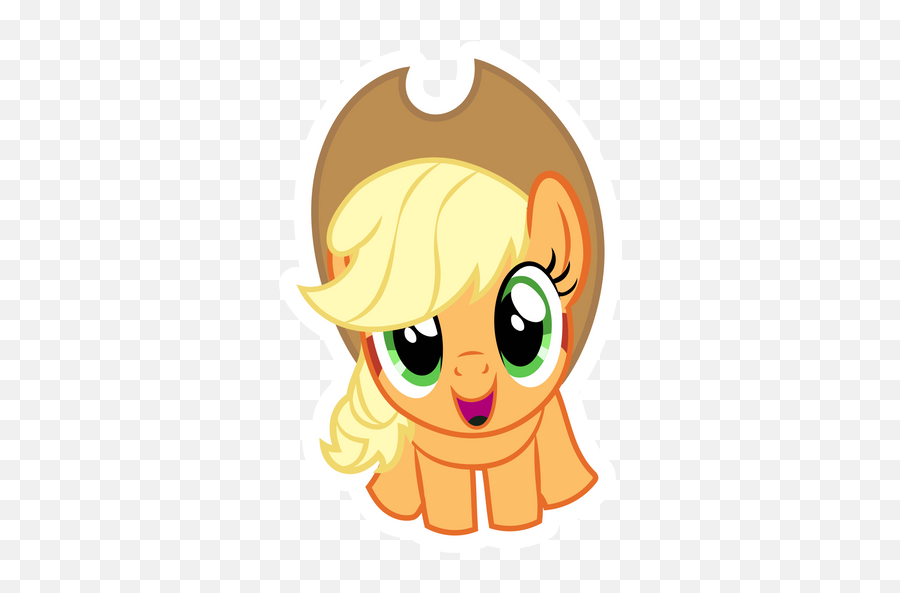 My Little Pony Applejack Sticker - Sticker Mania Emoji,Google Im Emoticon Animated Ponies