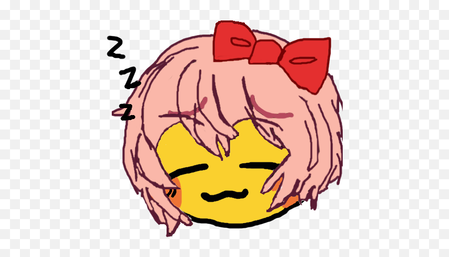 Blessed Sleepy Sayori Emoji Sayori - Happy,Sleep Emoji