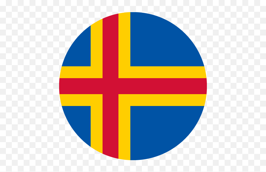 Vector Country Flag Of The Åland Islands - Circle Vector Emoji,Flag.im Emoji