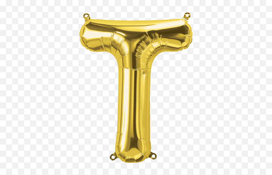 Gold Letter T 16 Balloon Emoji,Gold Bird Emoji