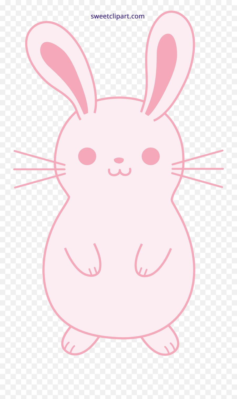 Faces Clipart Easter Bunny Faces Easter Bunny Transparent - Clipart Pink Rabbit Cartoon Emoji,Easter Bunny Emoticon Free