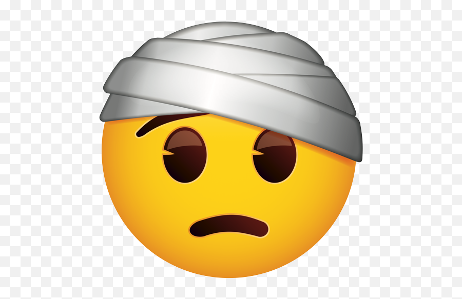 Face With Head - Bandage Face Emoji,Emoji With Bandage