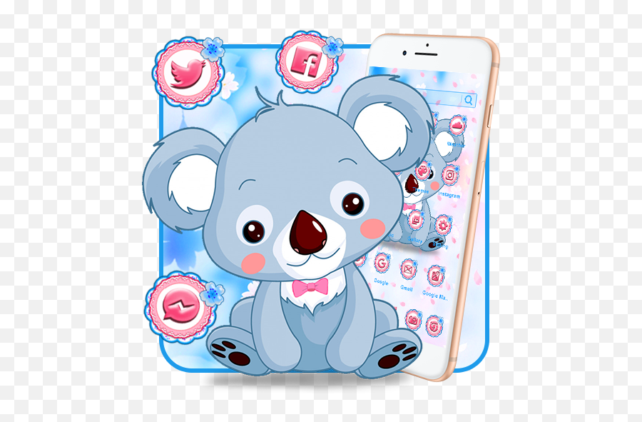 Kawaii Koala Themes Hd Wallpapers 3d Icons U2013 Apps No Google Play - Smartphone Emoji,Atalho Emoticons