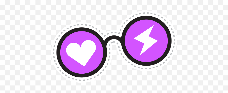 Funny Glasses Heart Thunderbolt Free Icon Of Teenage - For Adult Emoji,Csi Glasses Emoticon