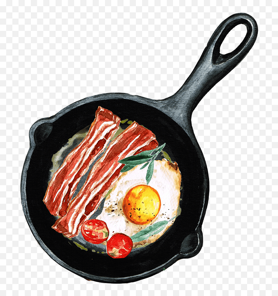 Popular And Trending Skillet Stickers Picsart - Breakfast Watercolor Png Emoji,Pan Egg Egg Emoji