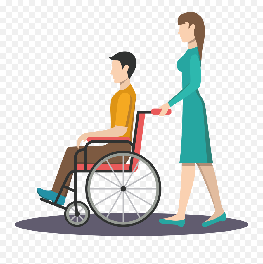 Wheelchair Nursing Clip Art - Pushing A Wheelchair Clipart Emoji,Wheelchair Emoji