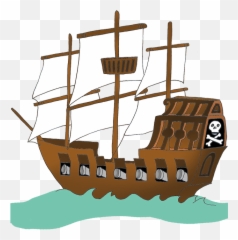 Pirate Ship Pirate Clip Art - Large Pirate Ship Clipart Emoji,Pirate Emoji