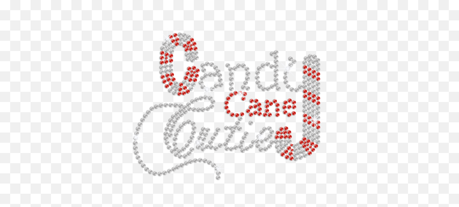 Candy Cane Cutie Iron On Christmas Rhinestone Transfer - Cstown Dot Emoji,Emotion Candy