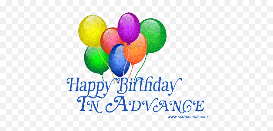Happy Birthday In Advance Transparent - Animated Advance Happy Birthday Gif Emoji,Happy Brithday Emojis