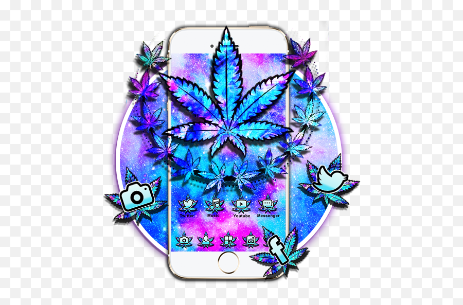 Download Colorful Weed Themes Live Wallpapers Free For - Girly Emoji,Weed Emoji Android