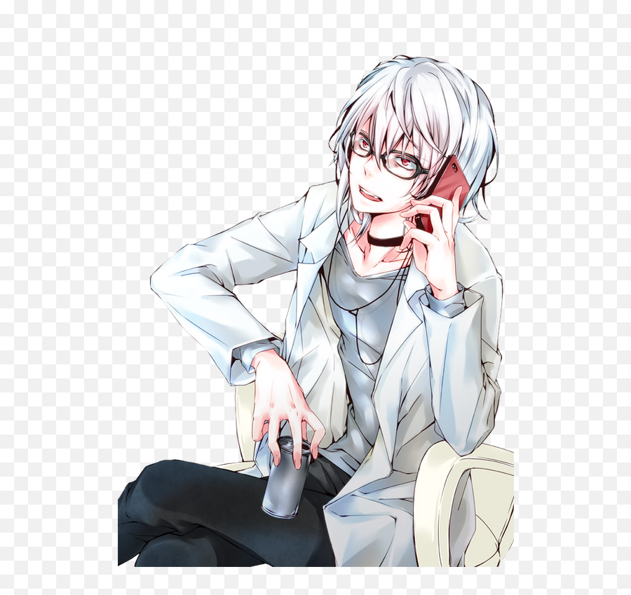 Demi - Titans The Electrum Age Main Site Anime Boy White Hair Render Emoji,Kyouya Hibari Heart Emoticon