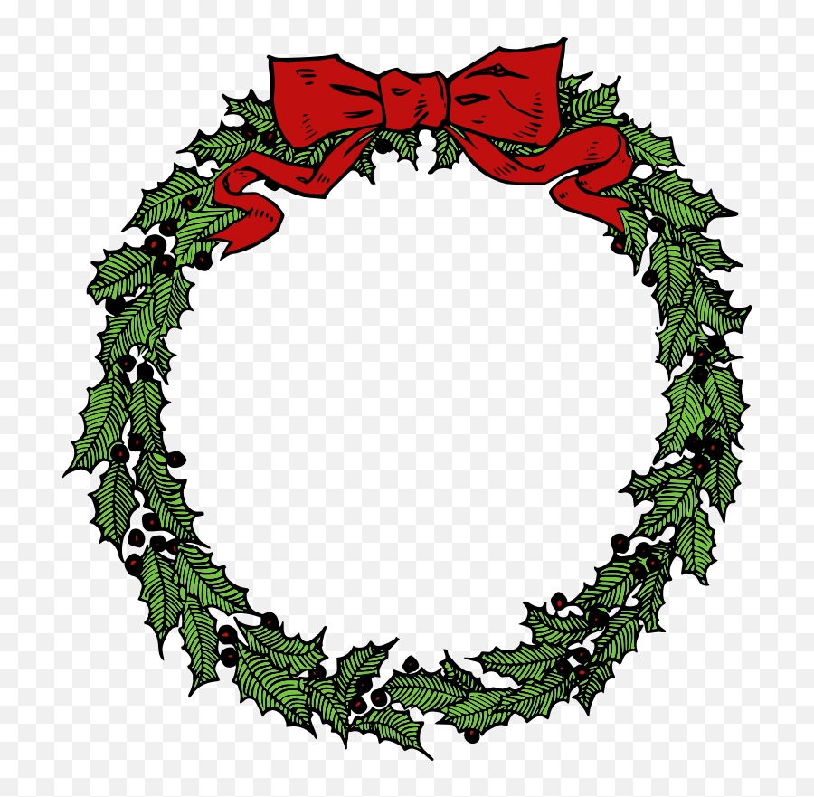 Christmas Wreath Clipart - Transparent Background Christmas Wreath Clipart Emoji,Christmas Songs Using Emojis