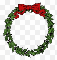 Christmas Wreath Clipart - Transparent Background Christmas Wreath Clipart Emoji,Christmas Songs Using Emojis