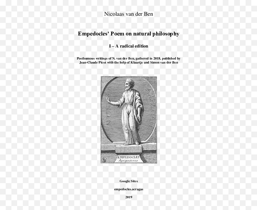 Pdf Empedoclesu0027 Poem On Natural Philosophy Nicolaas Van - Language Emoji,What Does 