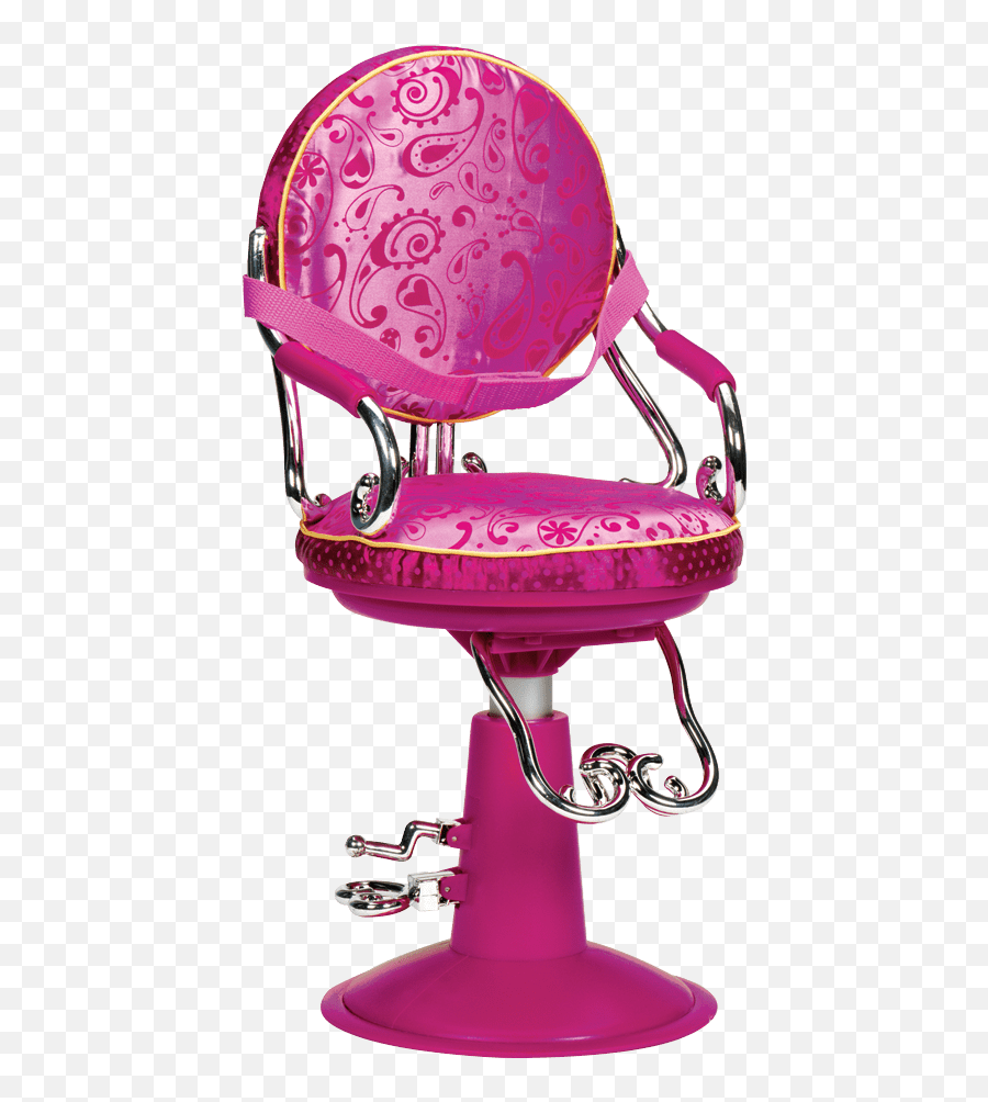 Pink Paisley Sitting Pretty Doll Hair Salon Chair Our - Our Generation Sitting Pretty Salon Chair Emoji,Salon Emotion Window
