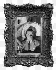 Chas Addams - Antique Frame Png Emoji,Hitchcock Used Emotion Rather Than Gorr