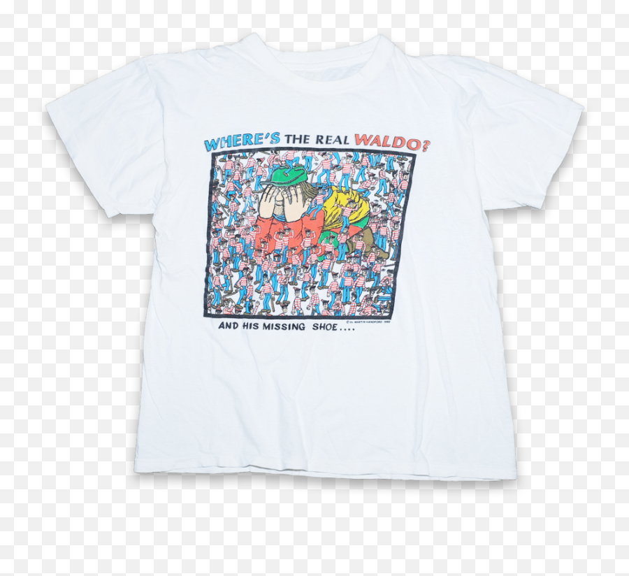 Graphic Tees Double Double Vintage Emoji,Wheres Waldo Emoticon