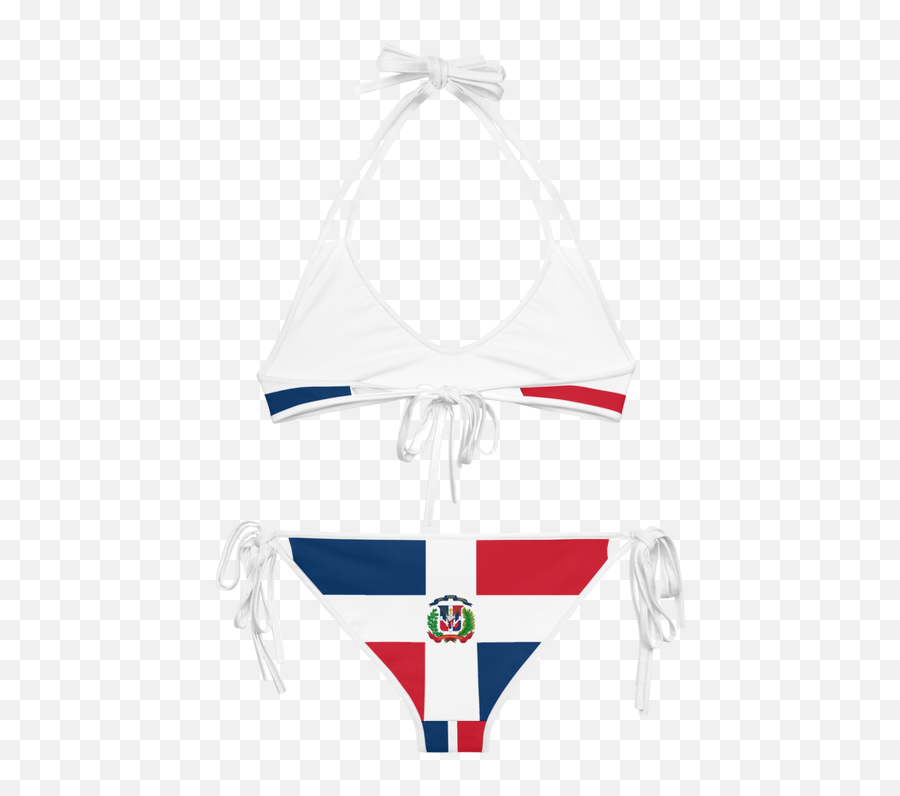 Dominican Republic Flag Two Piece Bikini Set Emoji,Bickini Emoji