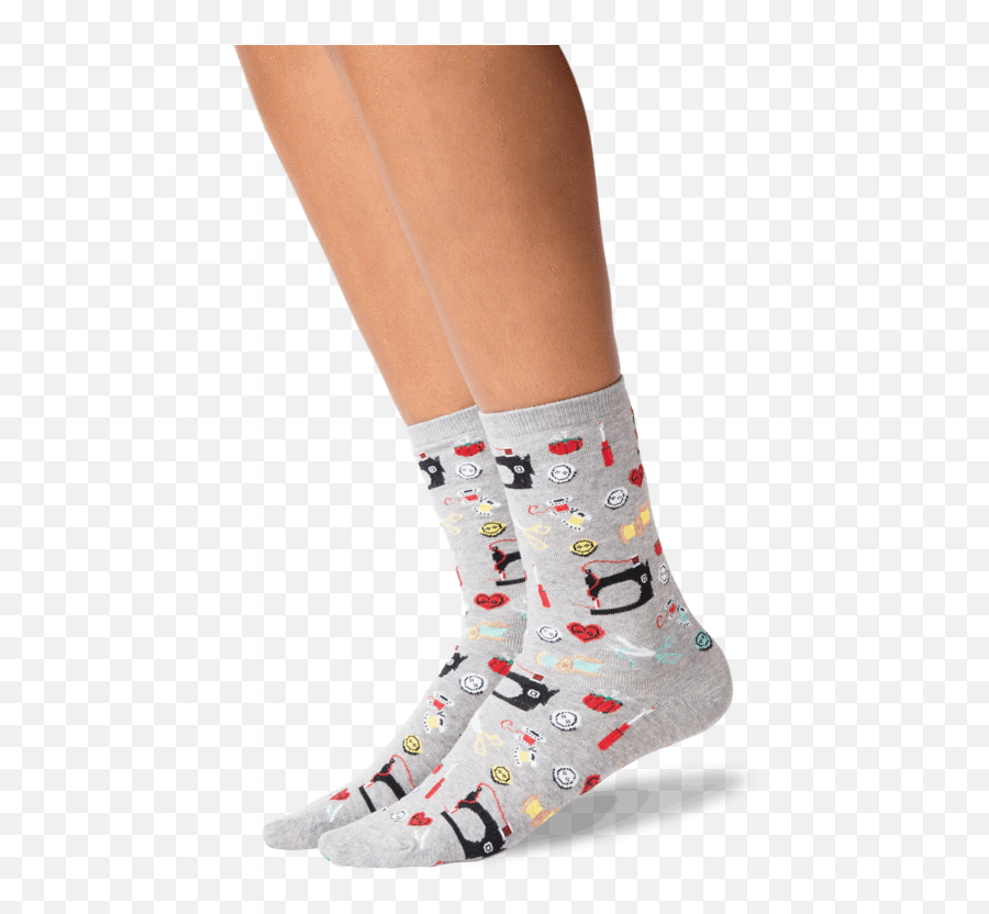 Womenu0027s Sewing Supplies Crew Socks U2013 Hotsox - Ankle Emoji,Free Sewing Emoji