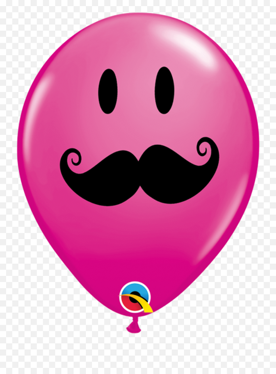 11 Special Assorted Smile Face Mustache Latex Balloons X 50 - Globos Con Cara Png Emoji,Latex Emoticon