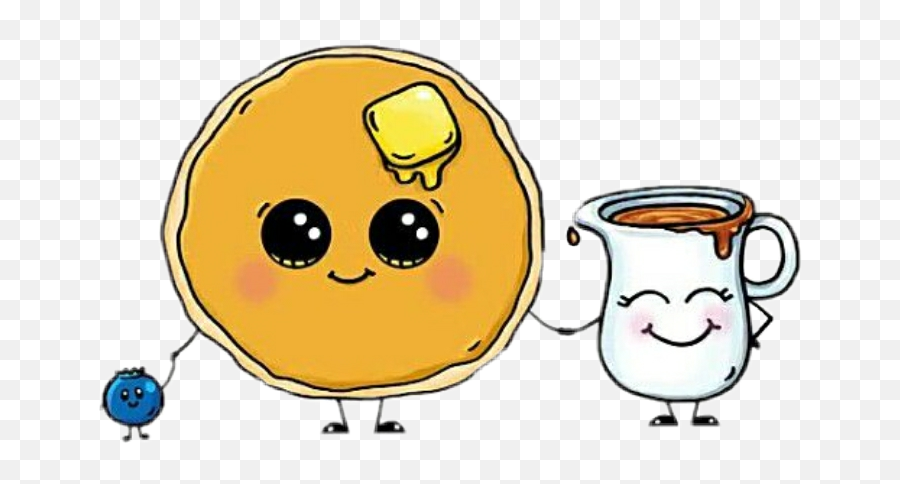 Pancake Pancakes Family Milk Sticker - Draw So Cute Dulces Emoji,Pancake Emoticon