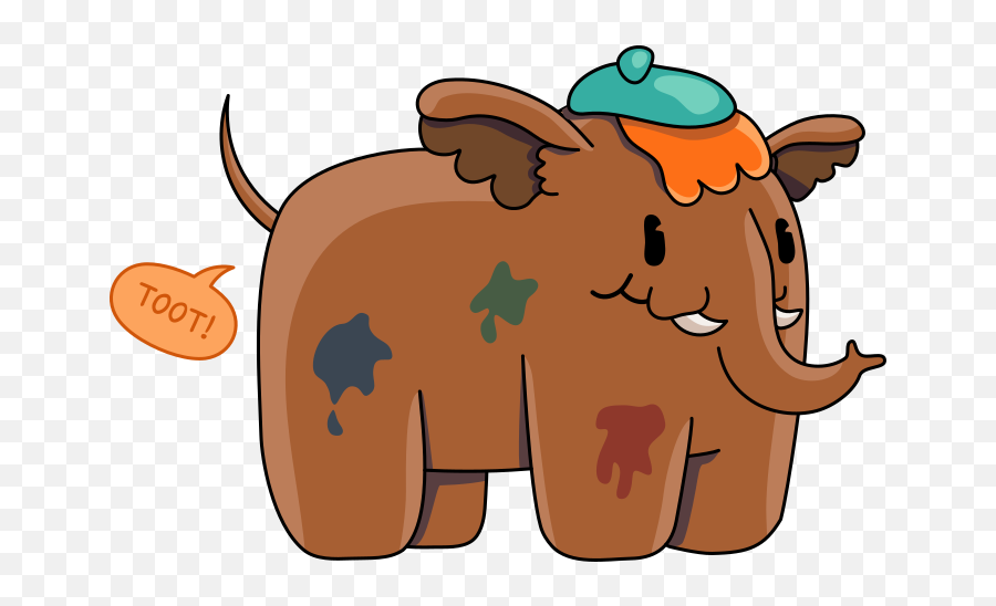 Mastodon With Beret Transparent Png - Animal Figure Emoji,Knife Emoji Transparent