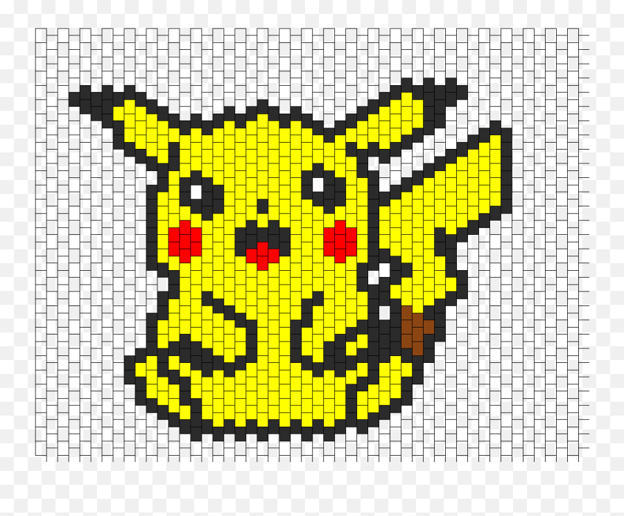 Search Results Pikachu Bead Patterns Kandi Patterns - Brick Stitch Pikachu Pattern Emoji,Pikachu Face Emoji