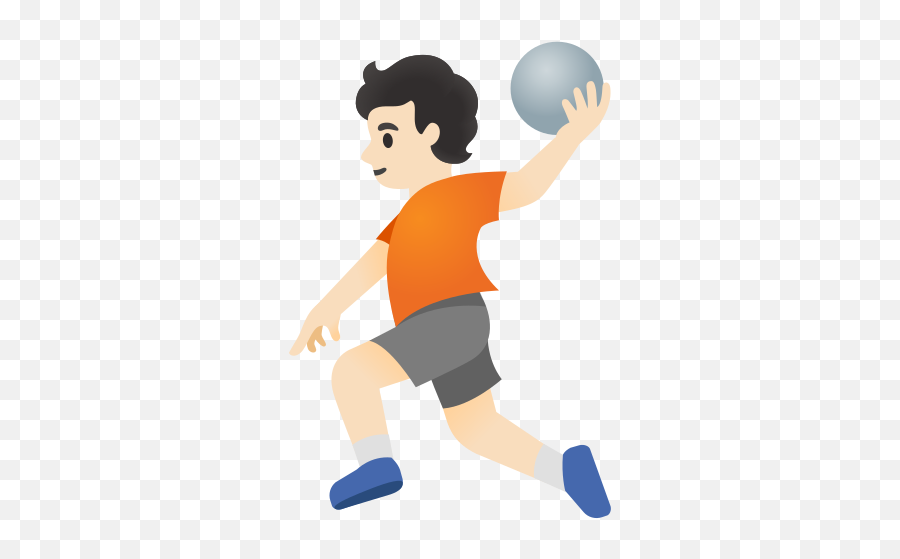 Light Skin - Niños Jugando Balon Mano Emoji,Throwing The Finger Emoji