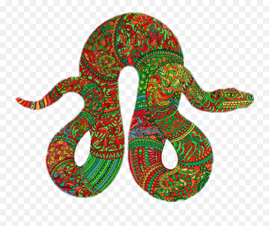 Trippy Psychedelic Snake Sticker By Stickercentral - Trippy Snake Png Emoji,Snake Boot Emoji