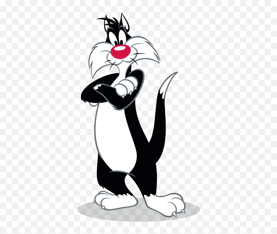 Disney Pop Art Classic Cartoon - Sylvester Looney Tunes Vector Emoji,Tuxedo Cat Emoticon