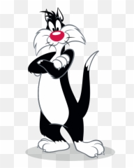 Disney Pop Art Classic Cartoon - Sylvester Looney Tunes Vector Emoji,Tuxedo Cat Emoticon
