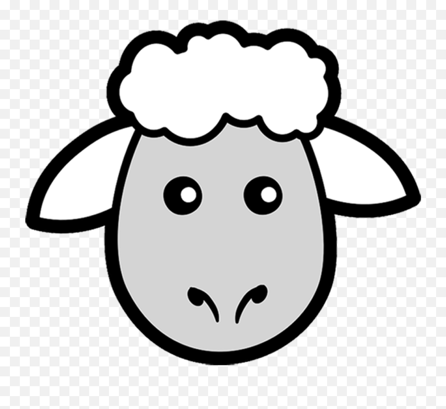 Sheep Face Mask Outline Clipart - Sheep Icon Emoji,Black Sheep Emoji