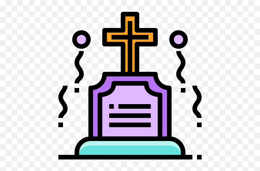 Cemetery Halloween Tomb Death - Christian Cross Emoji,Emoticon For Grose