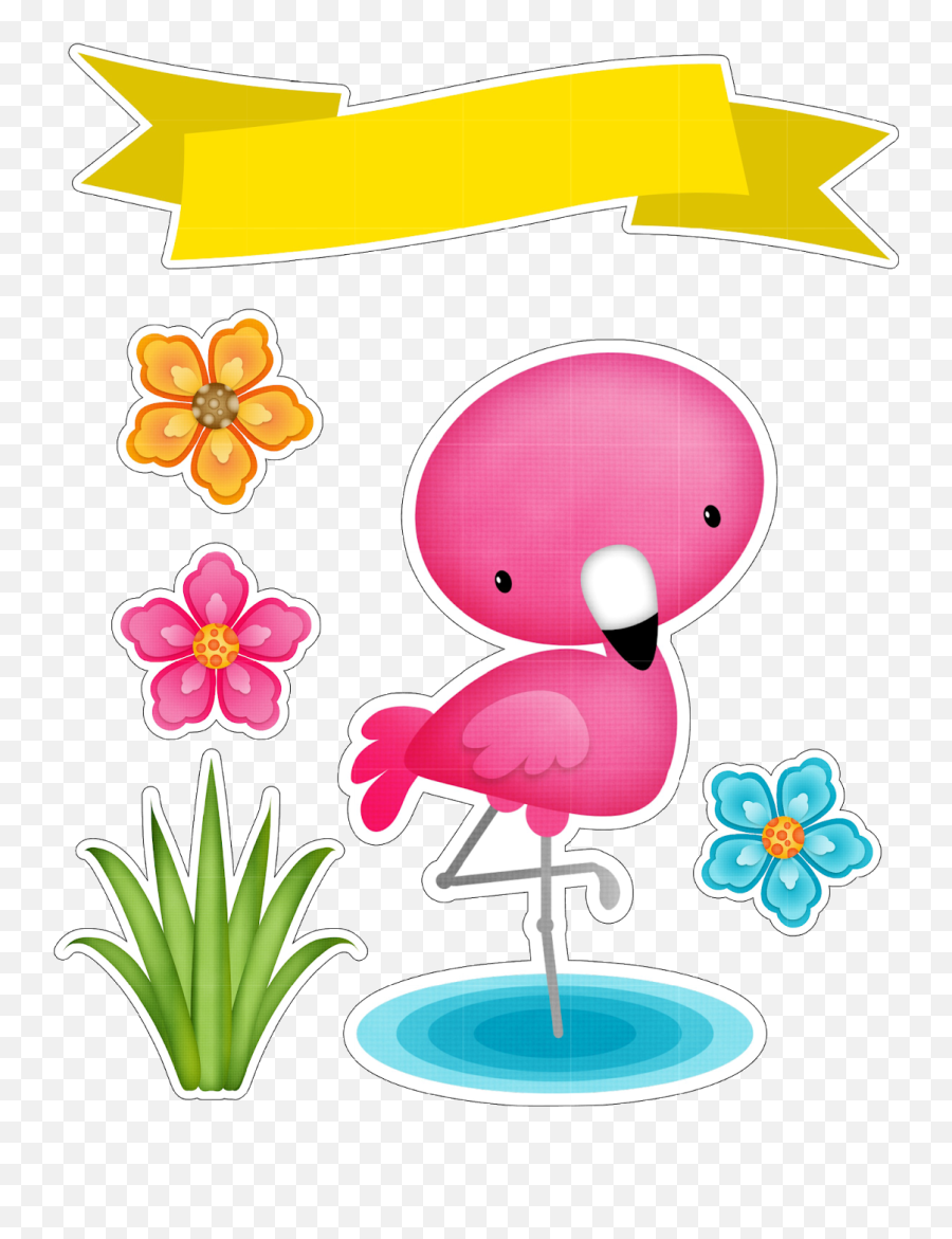 Free Printable Mini Kit - Topper Flamingo Baby Png Emoji,Banderin Fiesta Emojis