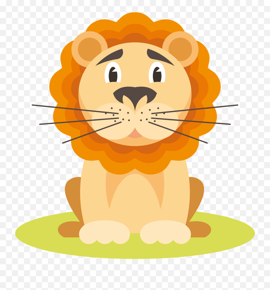 Cartoon Lion Clipart - Löwe Clipart Emoji,Lion Face Emoji