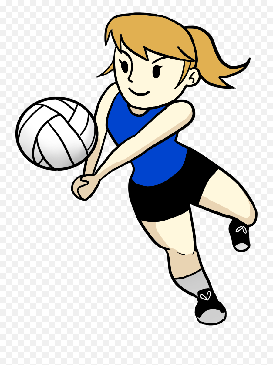 Volleyball Player Drawing Free Image - Volleyball Player Clip Art Emoji,Voleyball Emotions