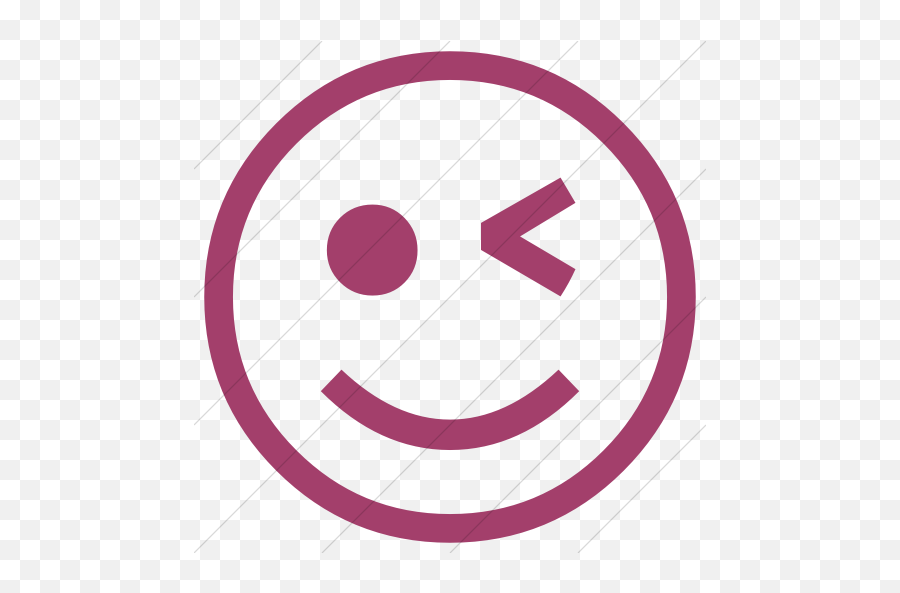 Iconsetc Simple Pink Classic Emoticons Winking Face Icon - Dot Emoji,Winky Face Emoticon Real