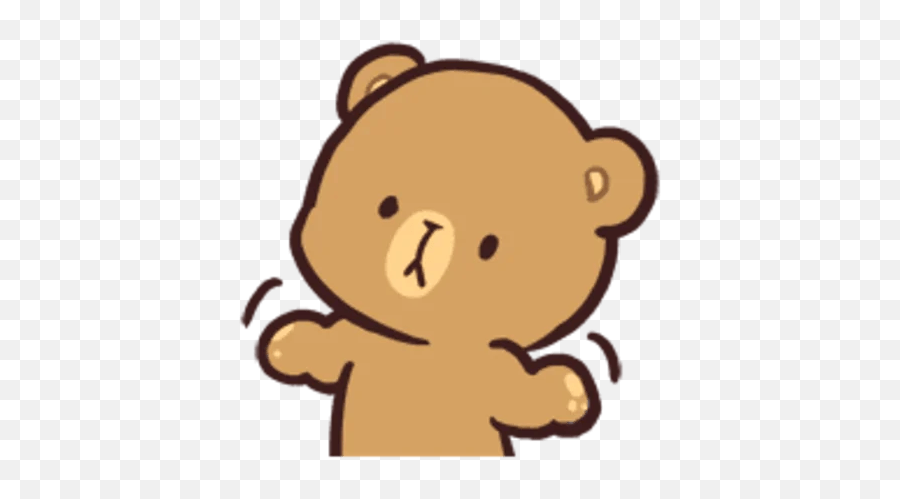 Milk And Mocha Stickers - Live Wa Stickers Milk And Mocha Emoji Transparent,Teddy Bear Hug Emoticon On Whatsapp